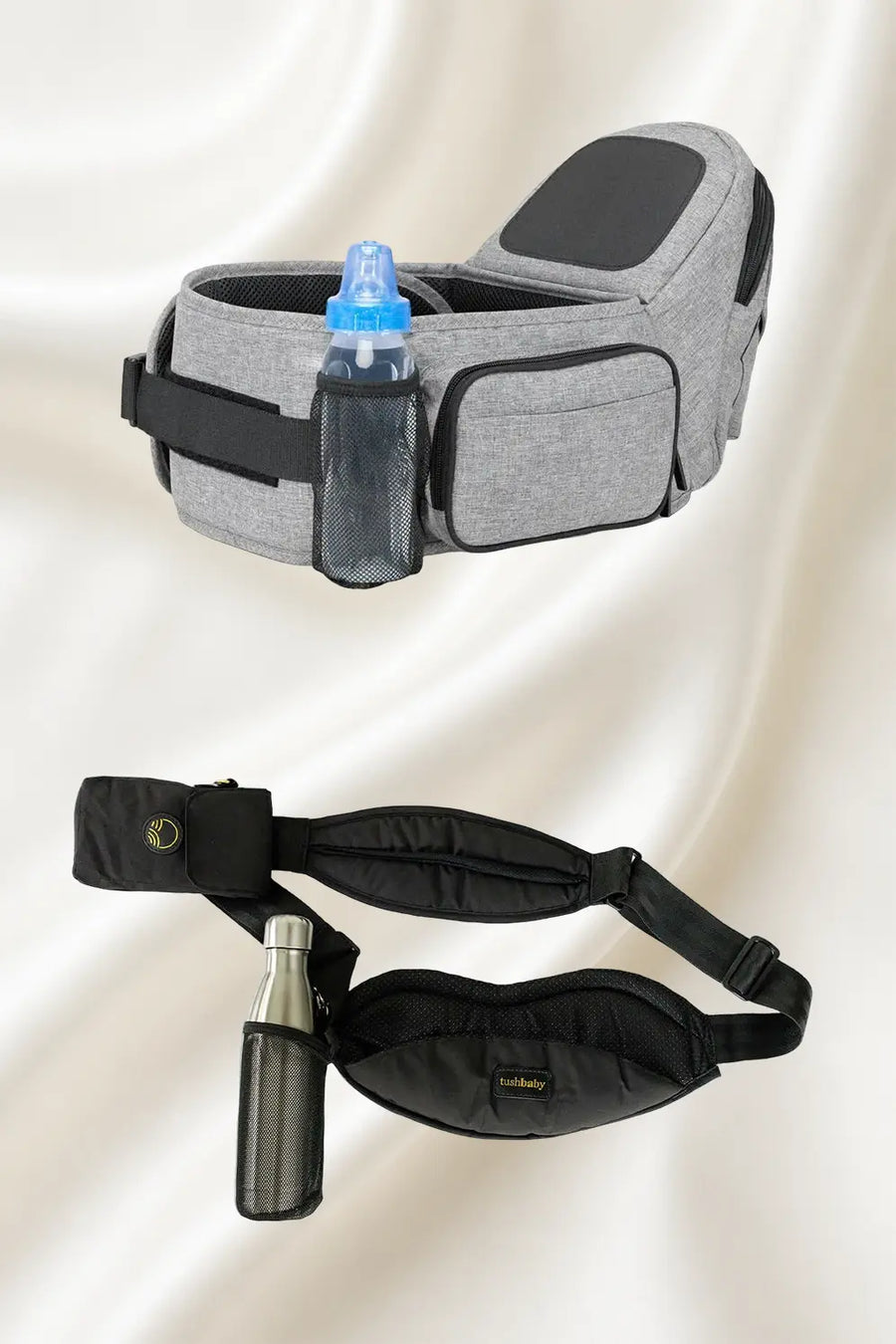 The Tushbaby Hip Carrier &
Liftoff Toddler Sling